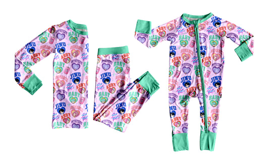 (Custom Design Preorder MOQ 20 Each Design) Cartoon Character Boys Print Kids Pajamas Matching Bamboo Clothes