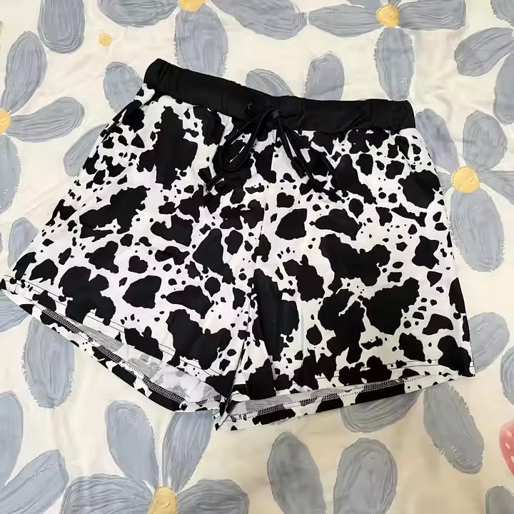 (Custom Design Preorder MOQ 5) Cowhide Western Print Kids Summer Bottom Shorts