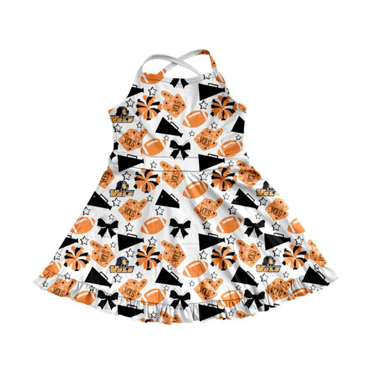 (Custom Design Preorder MOQ 5) Team's Tennessee Cheer Bows Print Shorts Skirts Girls Summer Yoga Dress