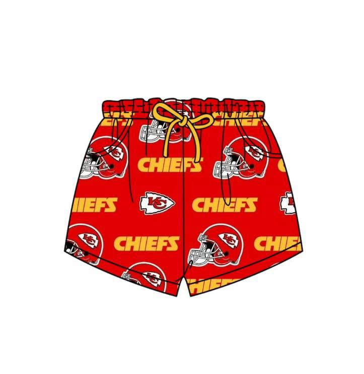 (Custom Design Preorder MOQ 5) Team's KC CHIEFS Print Adult Summer Bottom Shorts