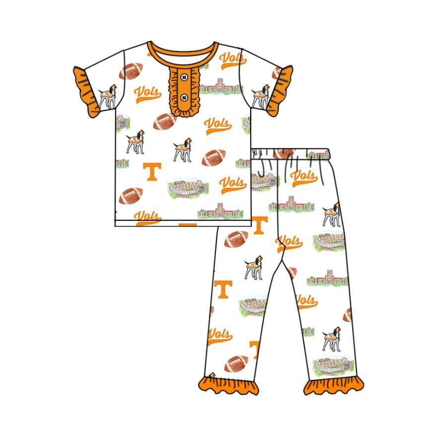 (Custom Design Preorder MOQ 5 Each Item)Team's Tennessee Vols Print Family Matching Clothes