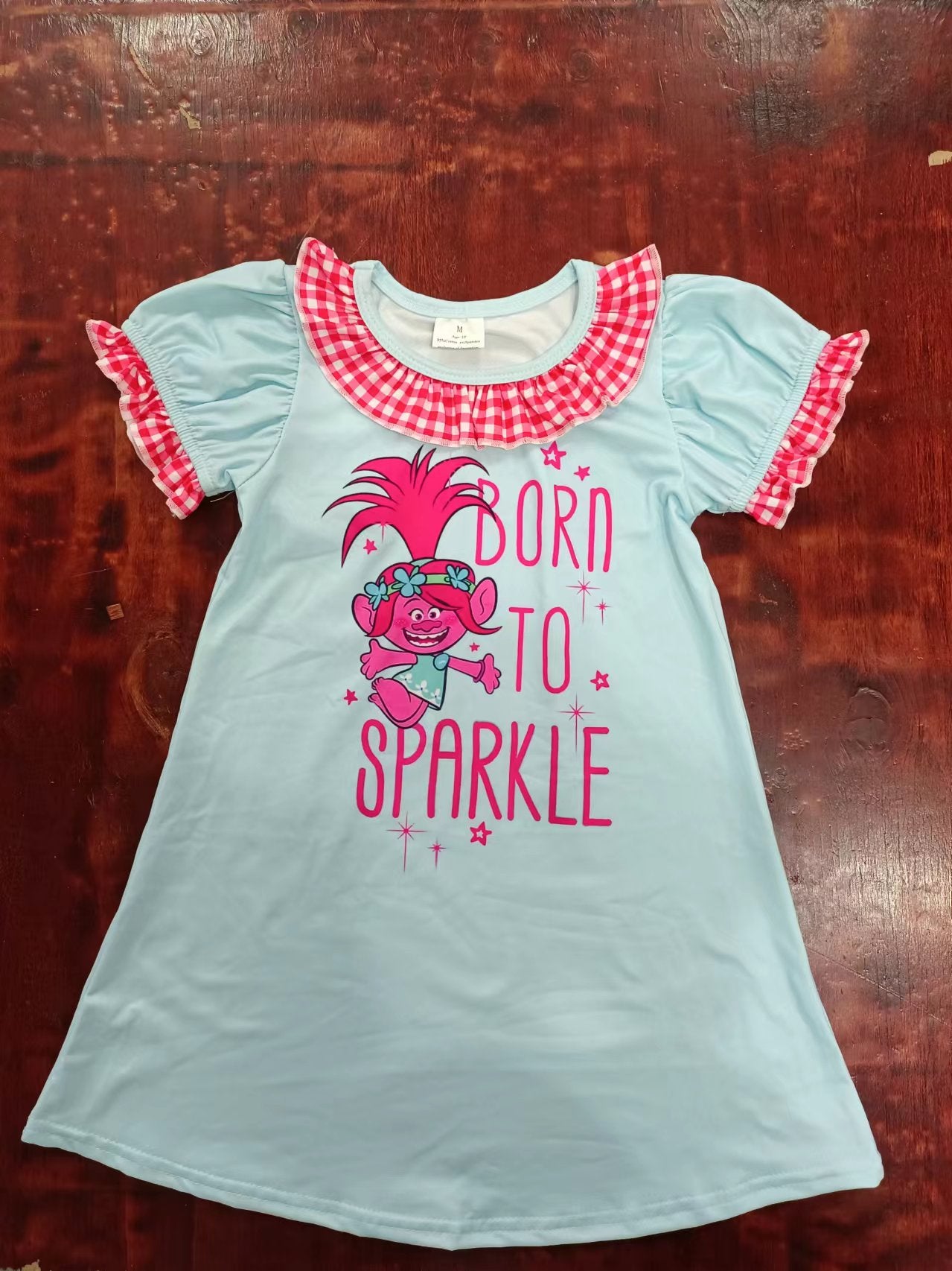 (Custom Design Preorder MOQ 5) Cartoon Long Hair Print Girls Summer Clothes Set