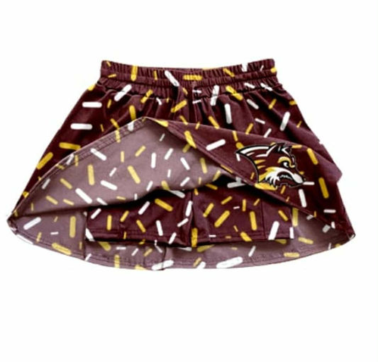 (Custom Design Preorder MOQ 5 Each Item) Team's WOLVES Sprinkles Print Summer Bottom Skirts Shorts Mom and Me Matching Clothes