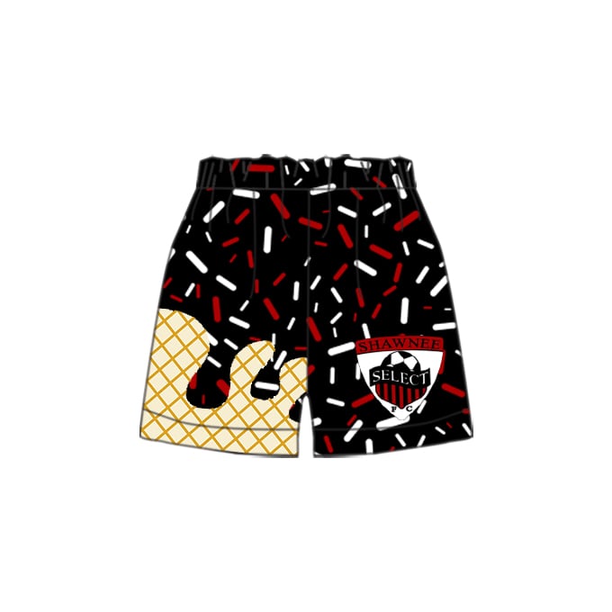 (Custom Design Preorder MOQ 5 Each Design) Team's SHAWNEE SELECT Sprinkles Print Summer Bottom Shorts Mom and Me Matching Clothes