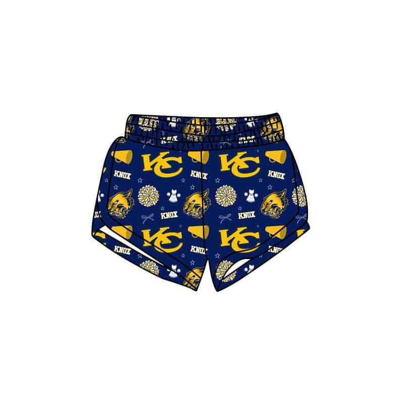 (Custom Design Preorder MOQ 5) Team's KNOX KC Bows Print Girls Summer Bottom Shorts