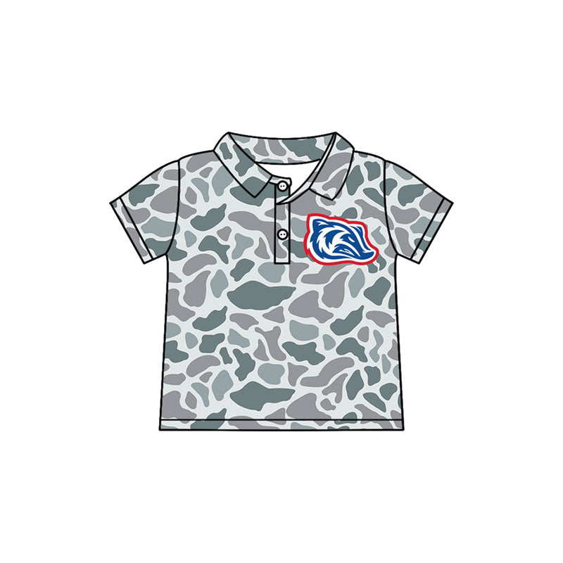 (Custom Design Preorder MOQ 5 Each Item)Team's Arkadelphia Badgers Camo Print Sibling Matching Clothes
