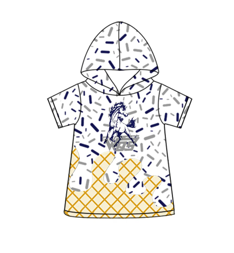 (Custom Design Preorder MOQ 5 Each Design) Team's WOS Sprinkles Print Hoodie Top Mom and Me Matching Clothes