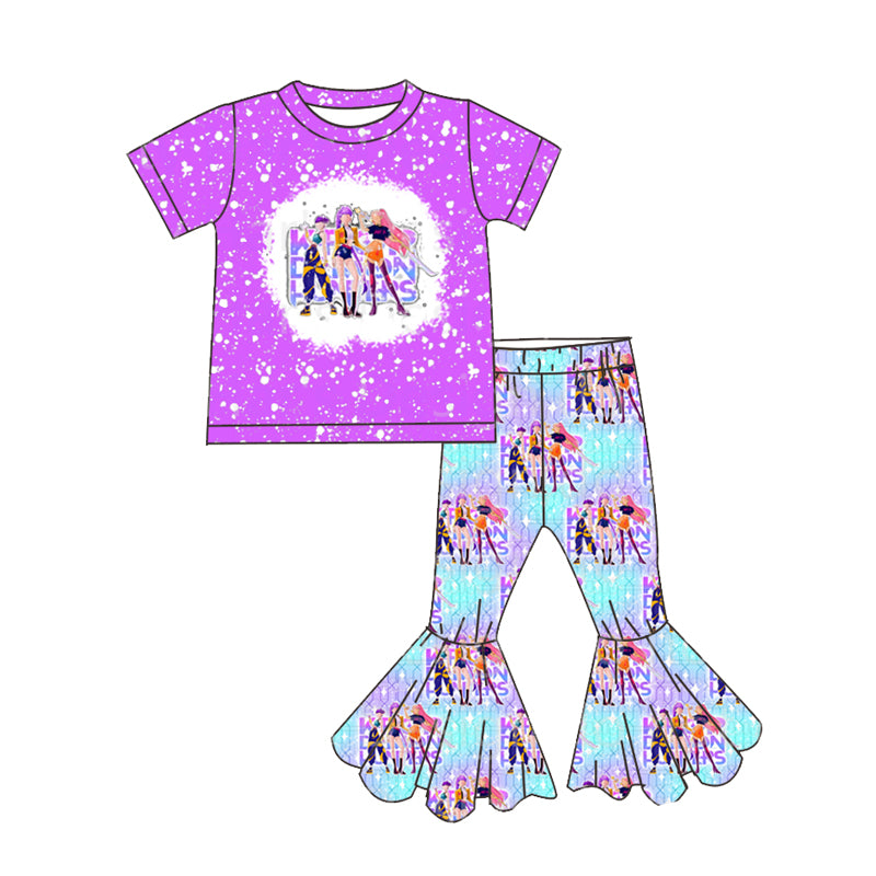 (Custom Design Preorder MOQ 5 Each Item) Cartoon KPOP Character Print Girls Matching Clothes