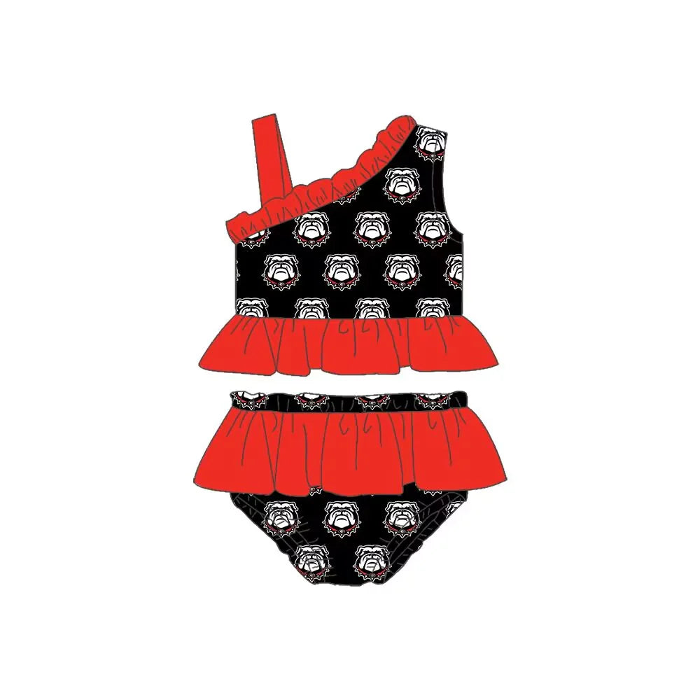 (Custom Design Preorder MOQ 5) Team's Georgia Print Girls 2 Pieces Swimsuits
