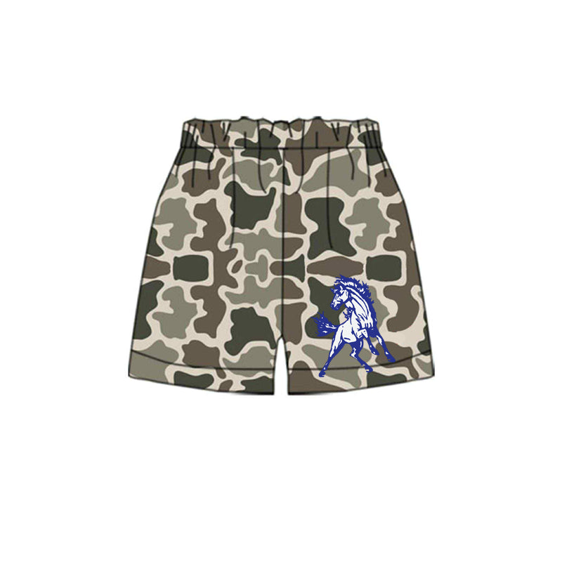 (Custom Design Preorder MOQ 5 Each Item) Team's F. L. Schlagle Camo Print Summer Bottom Shorts Mom and Me Matching Clothes