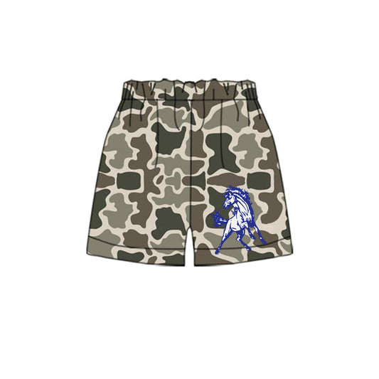 (Custom Design Preorder MOQ 5 Each Item) Team's F. L. Schlagle Camo Print Summer Bottom Shorts Mom and Me Matching Clothes