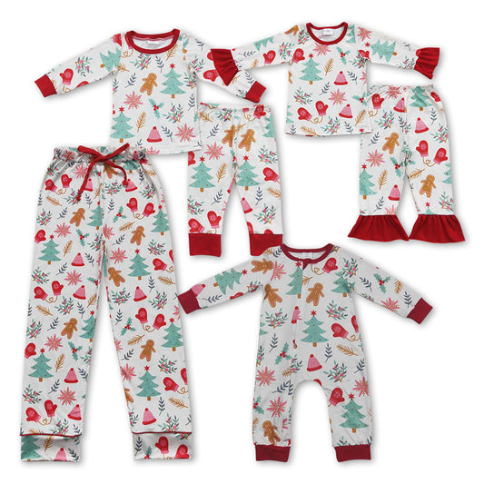 Christmas Tree Print Family Pajamas Matching Clothes