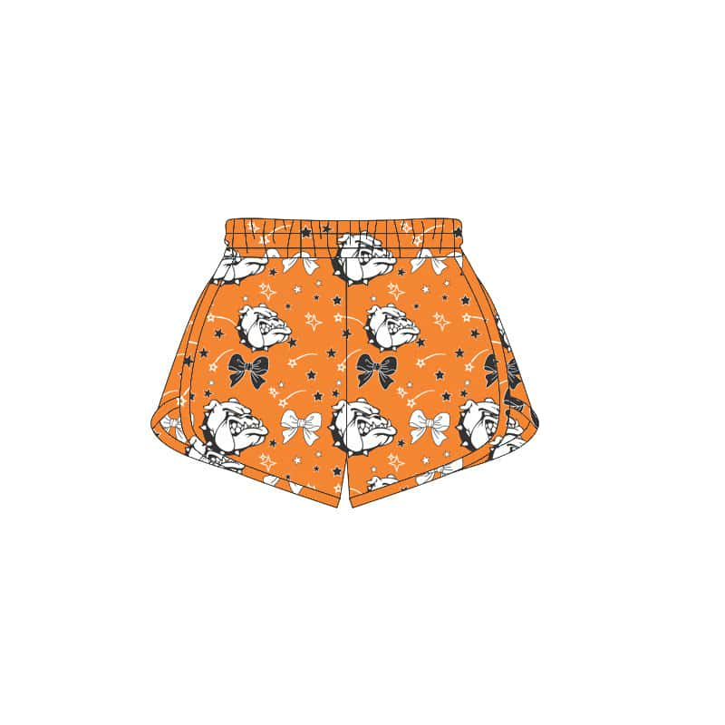 (Custom Design Preorder MOQ 5 Each Design) Team's Elida bulldogs Bows Print Summer Bottom Sports Shorts Mom and Me Matching Clothes