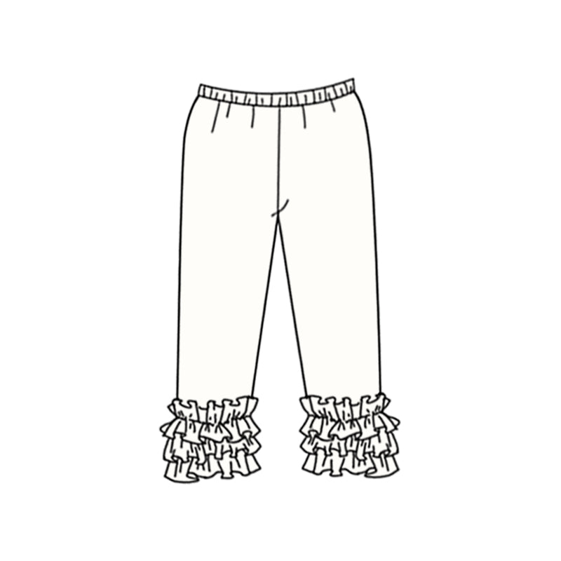 (Custom Design Preorder MOQ 5) Ivory Color Girls Icing Pants