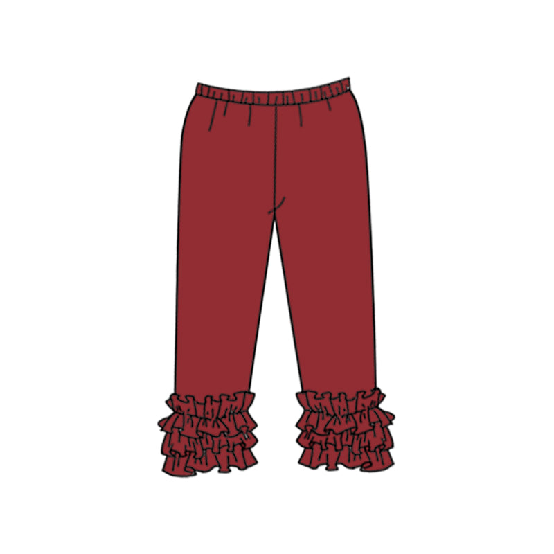 (Custom Design Preorder MOQ 5) Maroon Color Girls Icing Pants