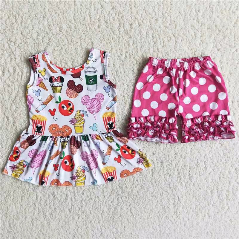 (Promotion)Sleeveless icing shorts summer outfits C7-11