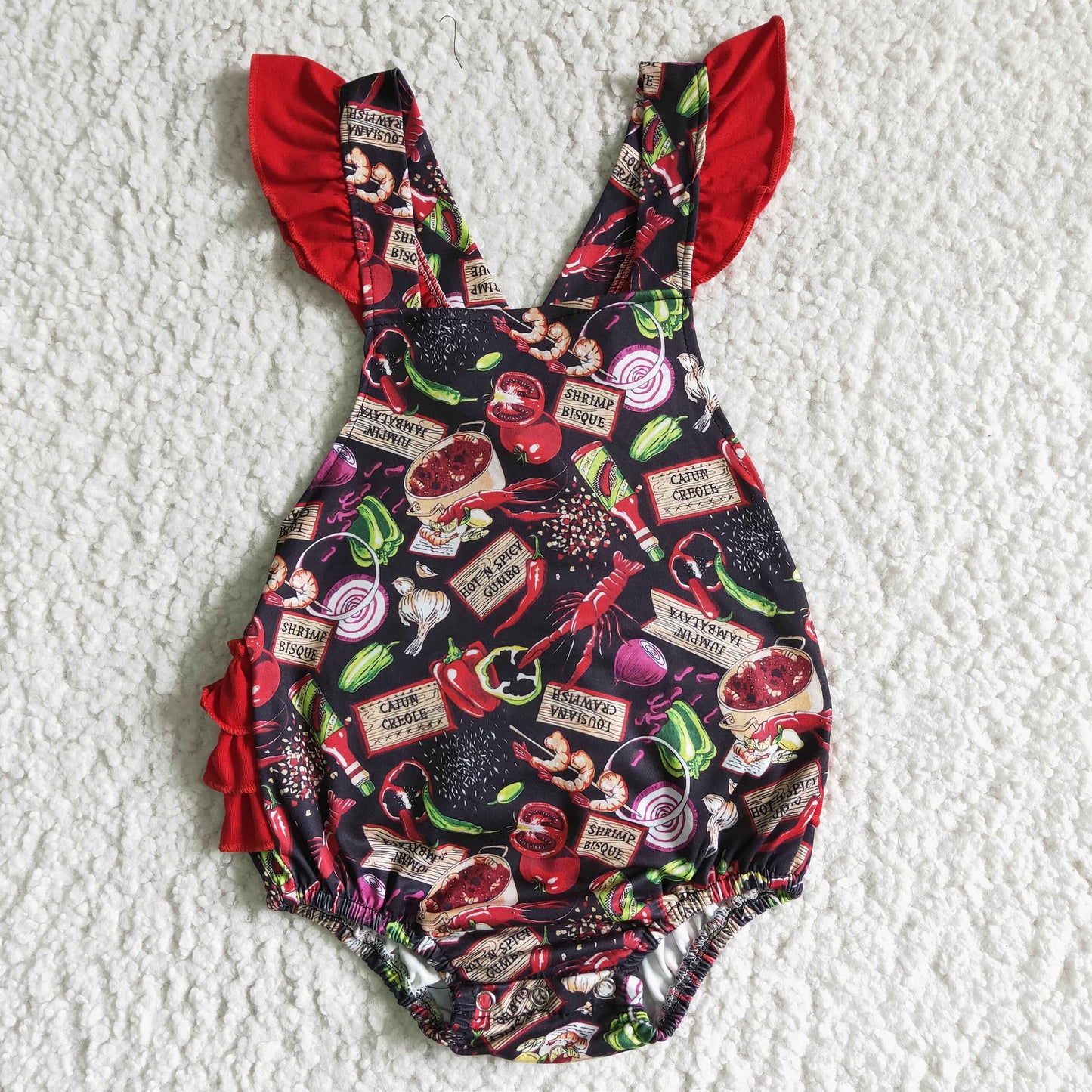 Baby girls bubble romper B0-9