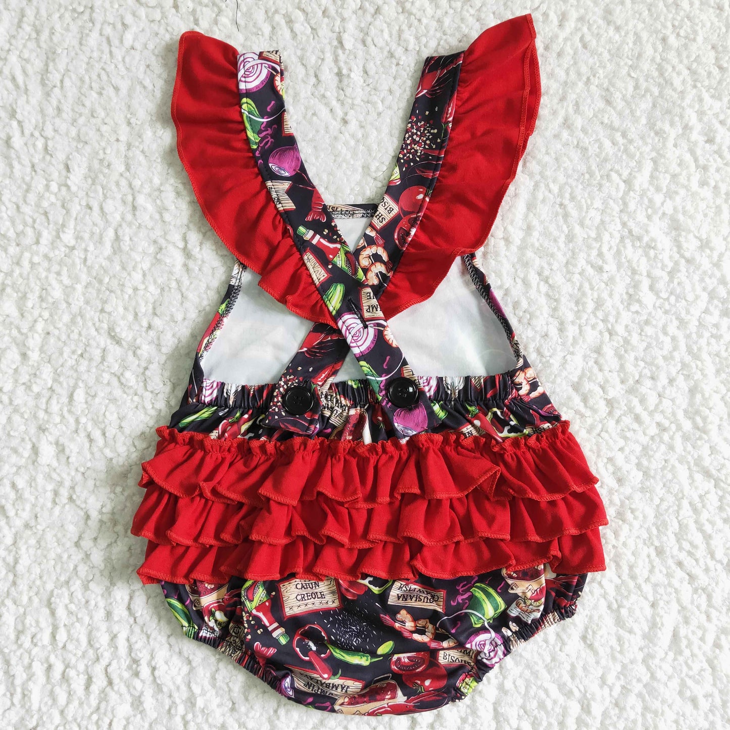 Baby girls bubble romper B0-9