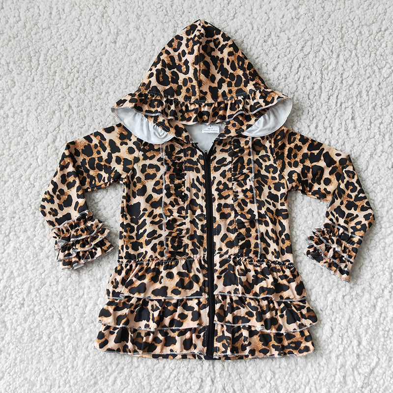 Girls hooded ruffles jackets 6 B6-23