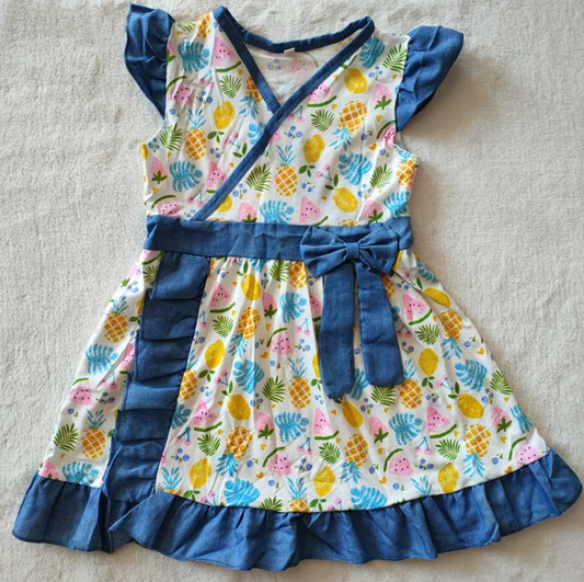 (Promotion) Short sleeved knee-length cotton dress G3-10