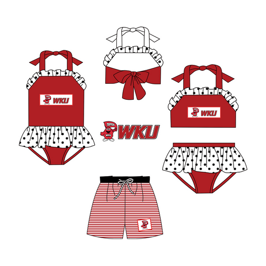 (Custom Design Preorder MOQ 5) Girls ruffles summer 2 pcs swimsuits NO.3