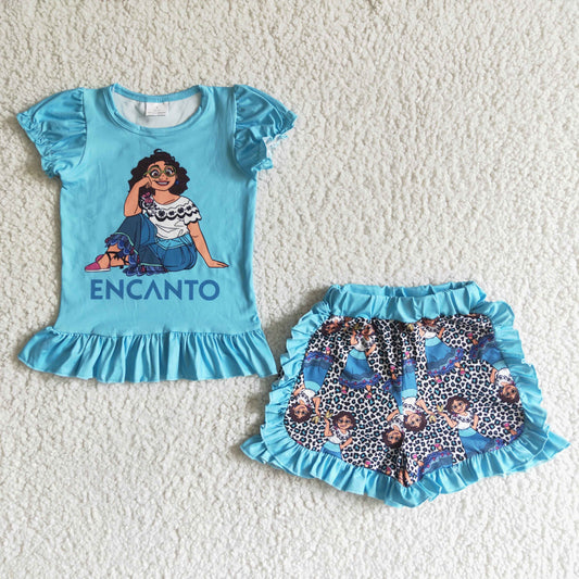 (Promotion)Short sleeve ruffles shorts summer outfits  GSSO0019