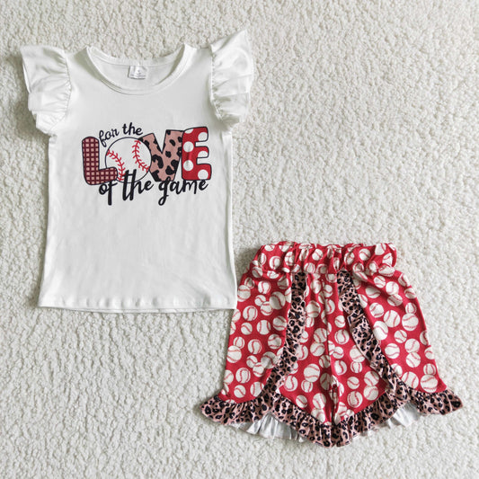 (Promotion)Flutter sleeve ruffles shorts summer outfits  GSSO0008