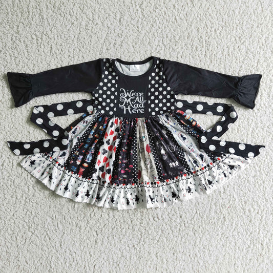 (Promotion) Long sleeve twirl dress cotton design        6 A12-11