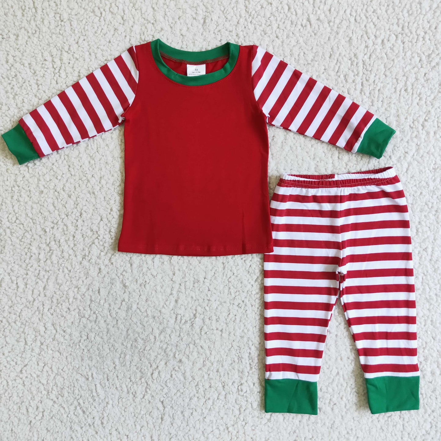 Boys long sleeved pajamas Christmas outfits 6 A12-12
