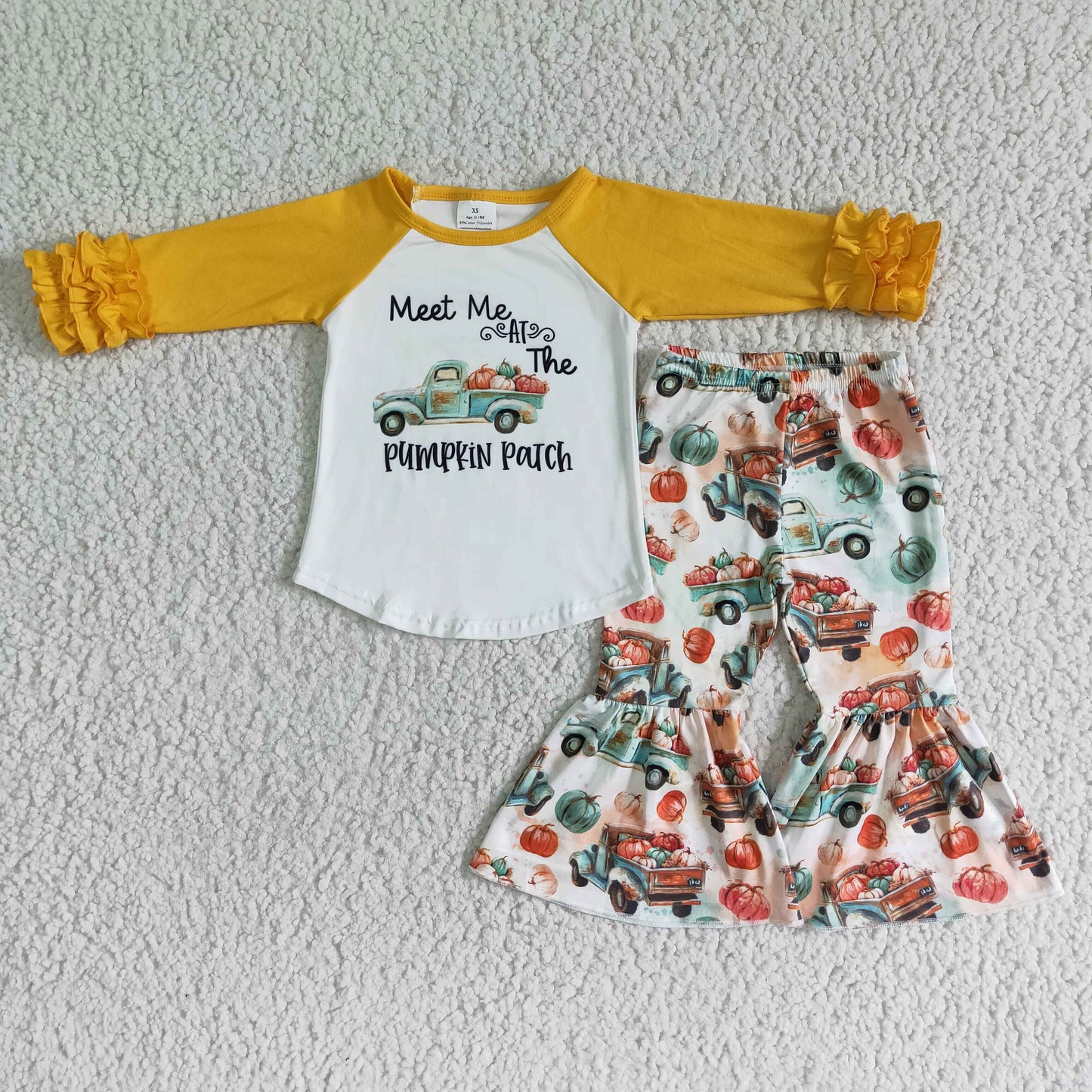 (Promotion) Long sleeve bell pants pumpkin truck outfits 6 A2-13