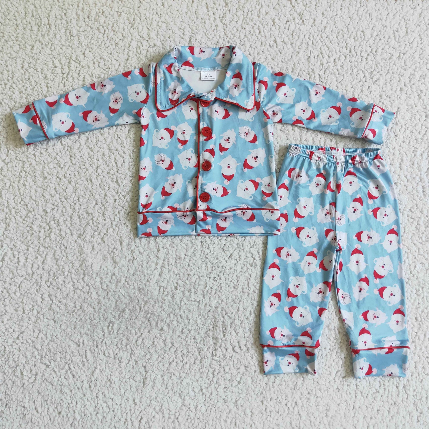 (Promotion)Boys long sleeve Christmas pajamas 6 A22-17