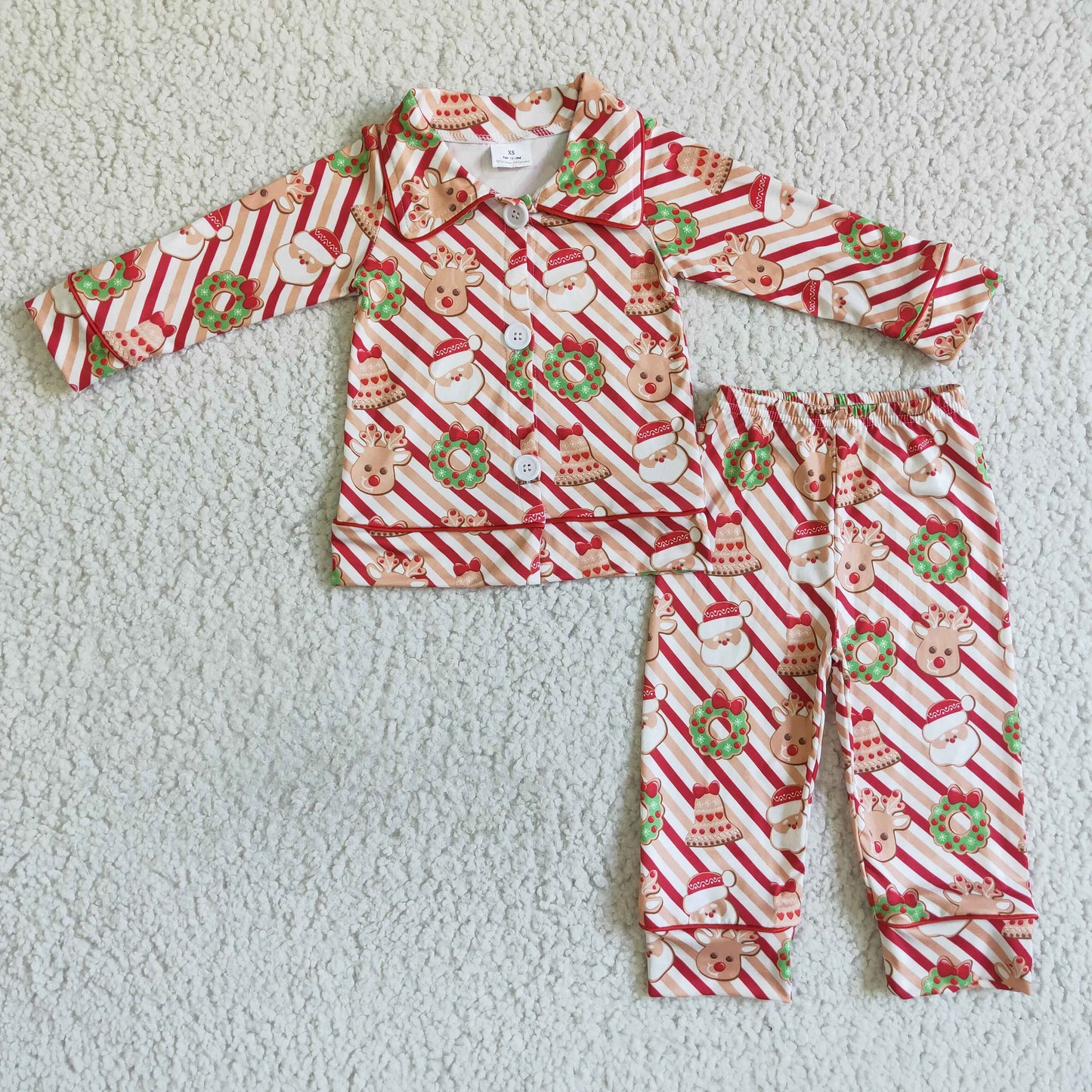 (Promotion)Boys long sleeve Christmas pajamas 6 A22-19