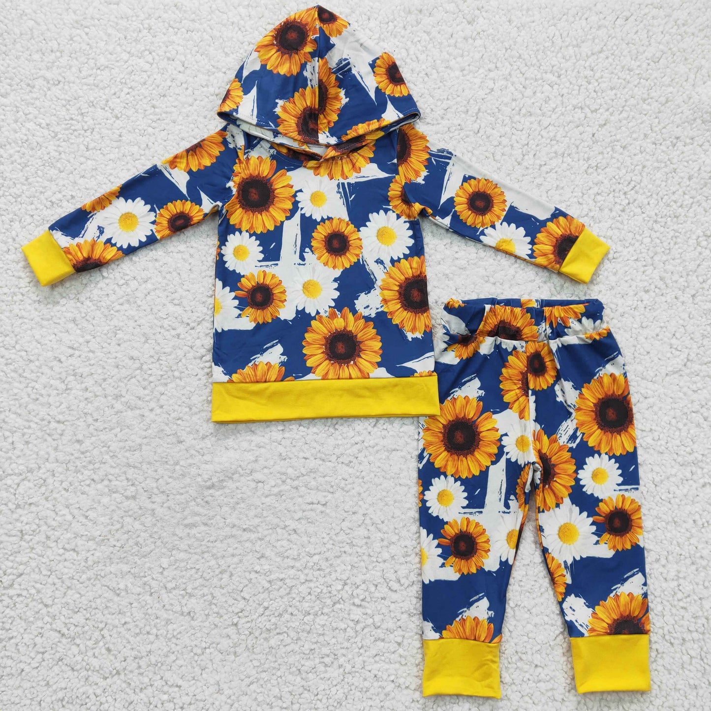 (Promotion) Kids sunflower print hoodie outfits 6 B10-5