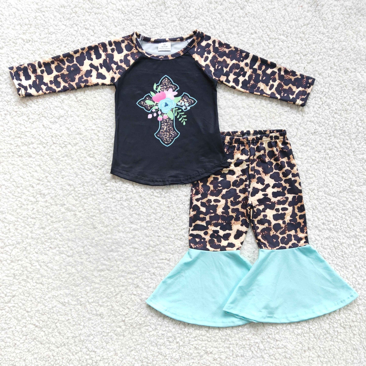 (Promotion) Long sleeve bell bottom pants Easter outfits 6 B3-1