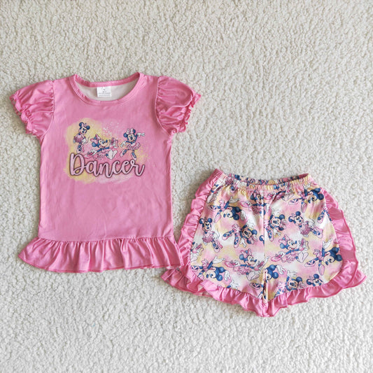 (Promotion)Short sleeve ruffles shorts summer outfits   C4-27
