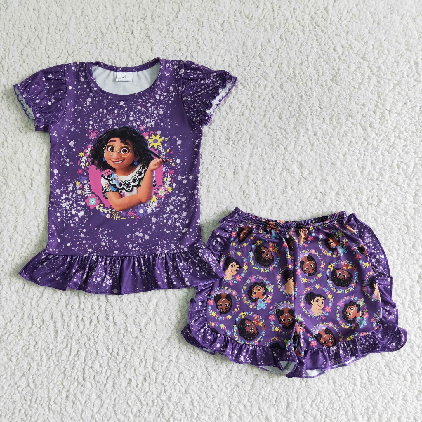 (Promotion)Short sleeve ruffles shorts summer outfits GSSO0003