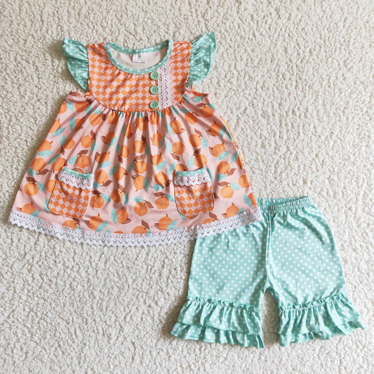 (Promotion)Flutter sleeve ruffles shorts summer outfits C2-13