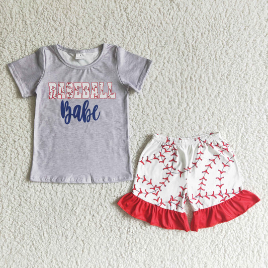 (Promotion)Short sleeve ruffles shorts summer outfits  GSSO0018