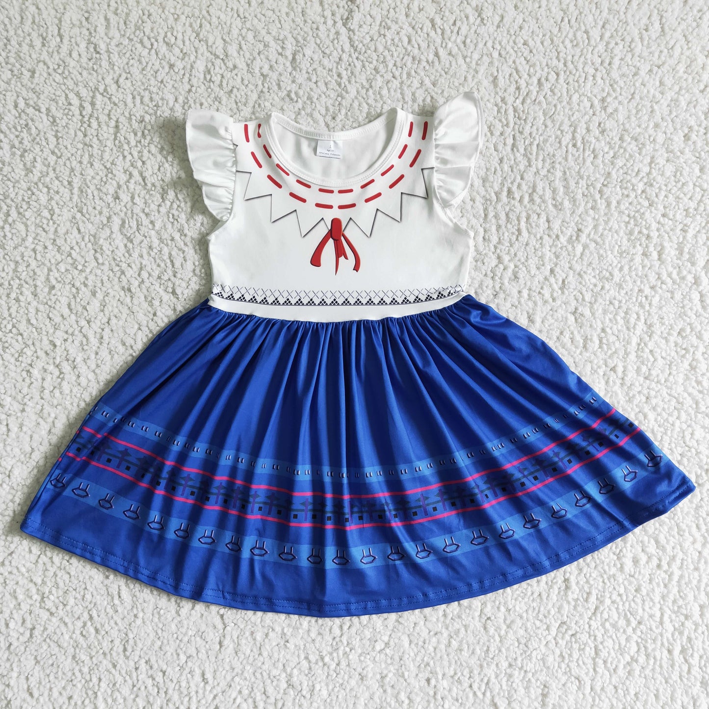 (Promotion)Cartoon Magic Girl Flutter sleeve knee length dress GSD0005