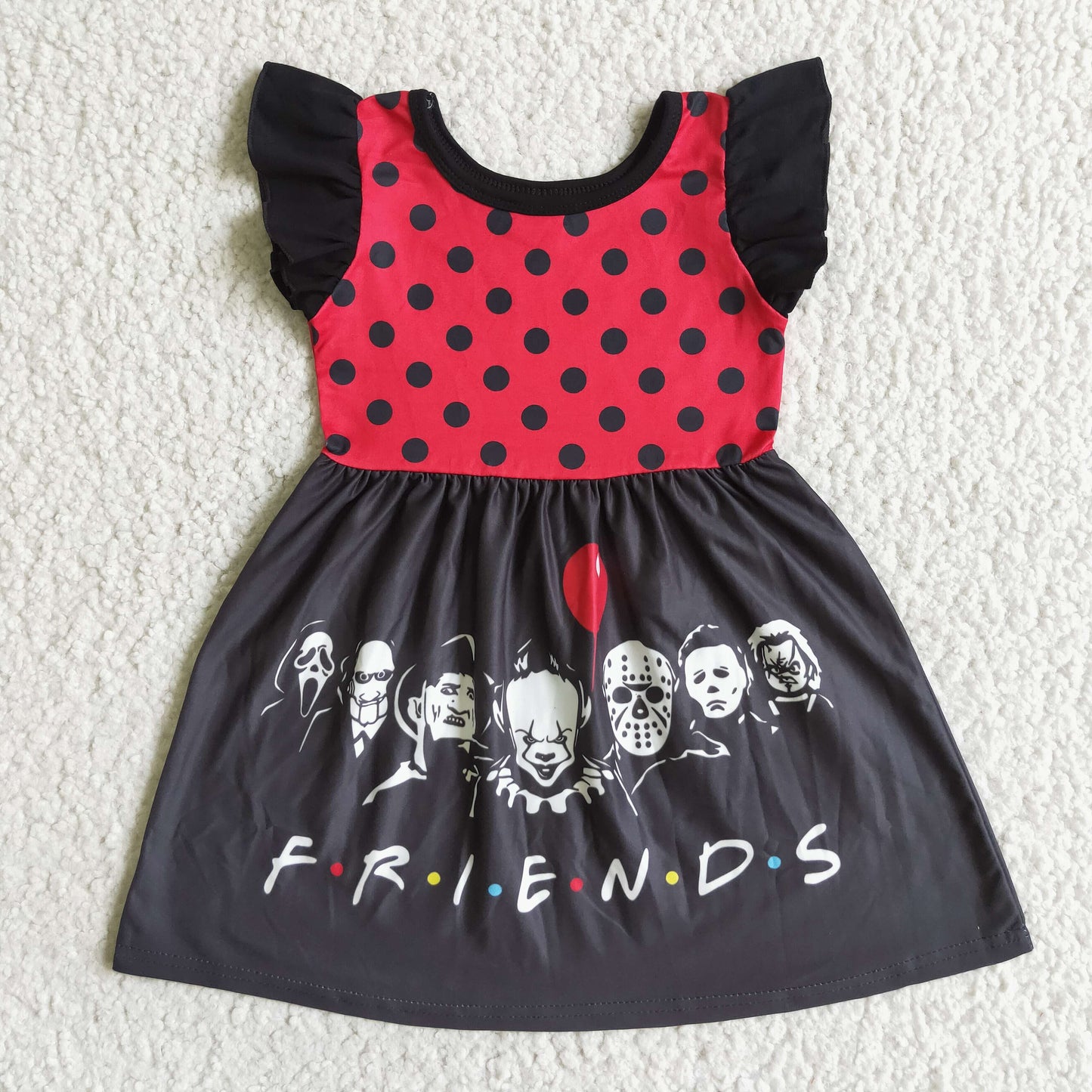 Flutter sleeve tunic Halloween dress A3-3-1