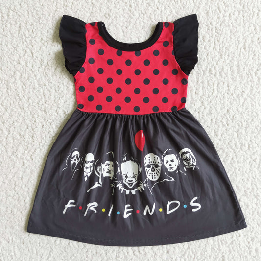 Flutter sleeve tunic Halloween dress   A3-3-1
