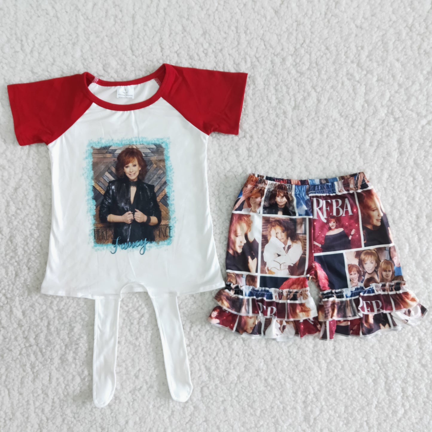 (Promotion)Girls singer print summer outfits B4-15