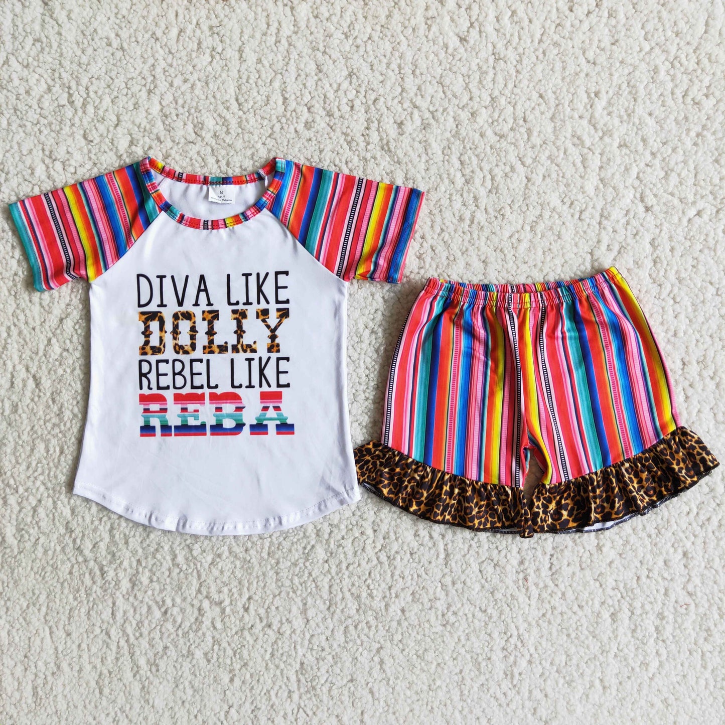 Short sleeve ruffles shorts summer outfits B7-1