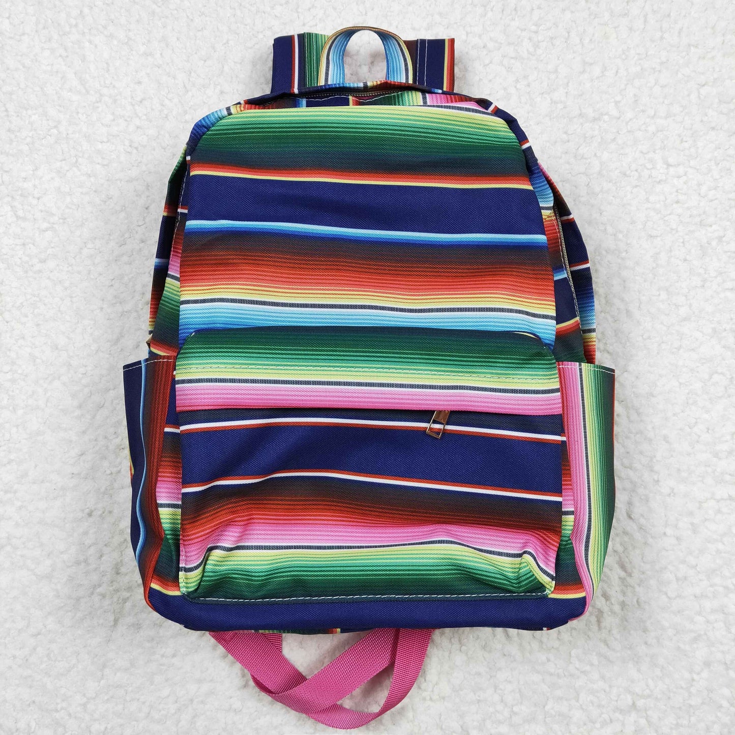 Girls bag red blue stripes print backpack BA0039
