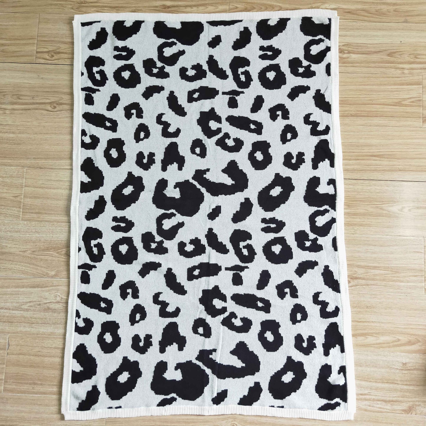Woolen leopard print blanket BL0023