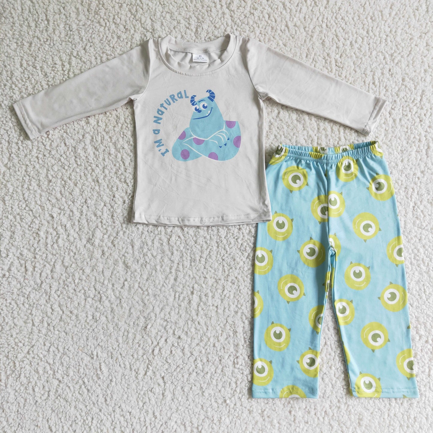 (Promotion)Boy's cartoon monster print long sleeve fall outfit BLP0058