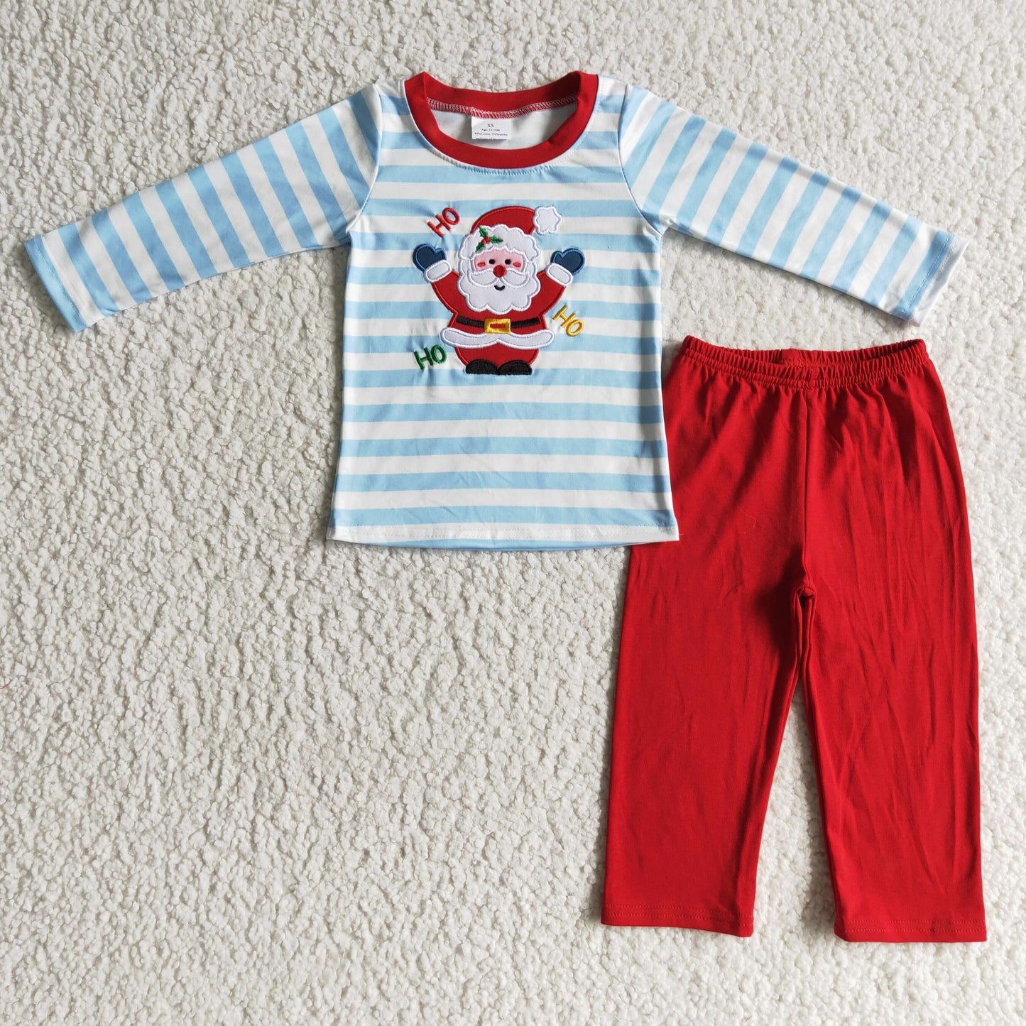 Boy's Christmas Santa Claus embroidery outfits BLP0067