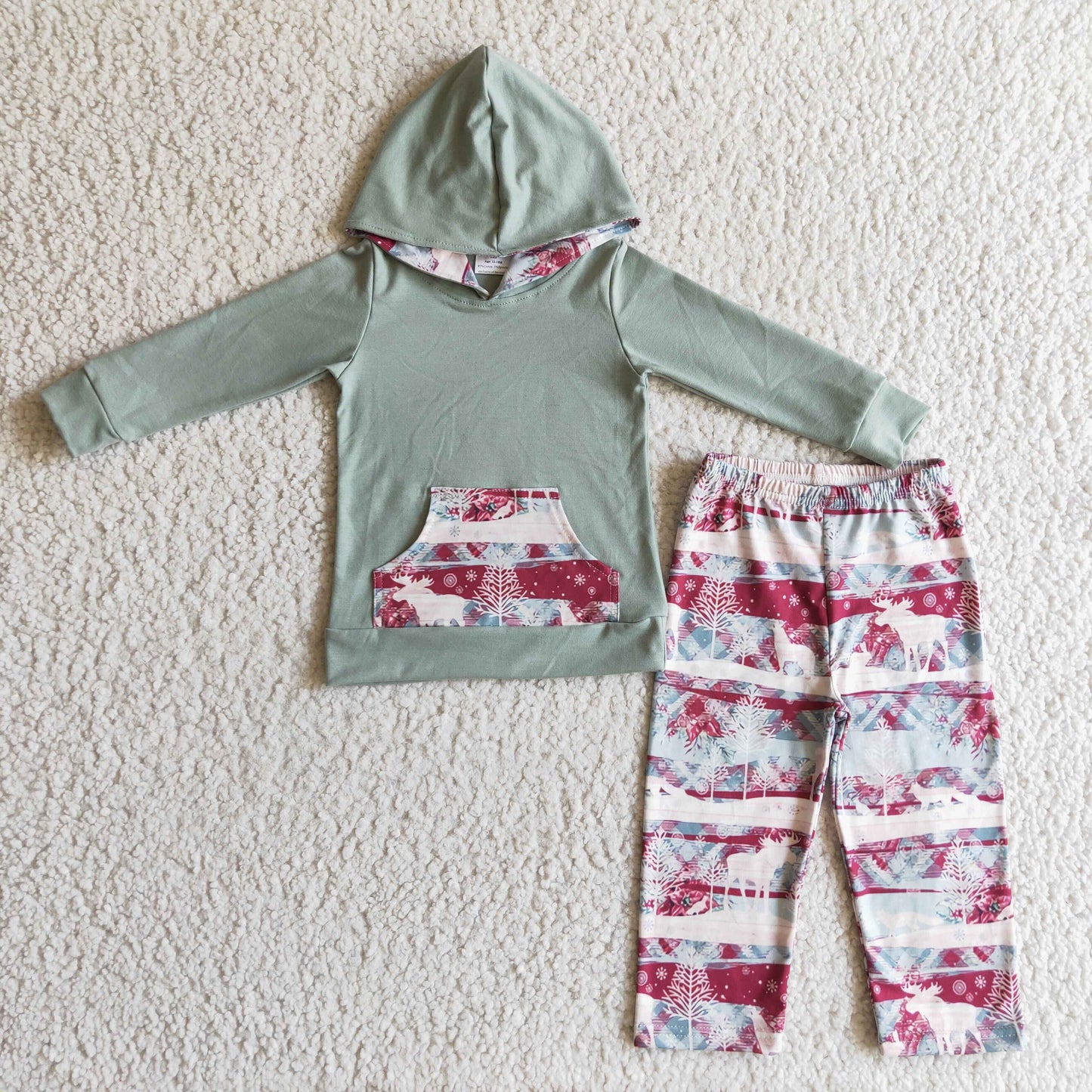 (Promotion)Boys Christmas hooded outfits BLP0102