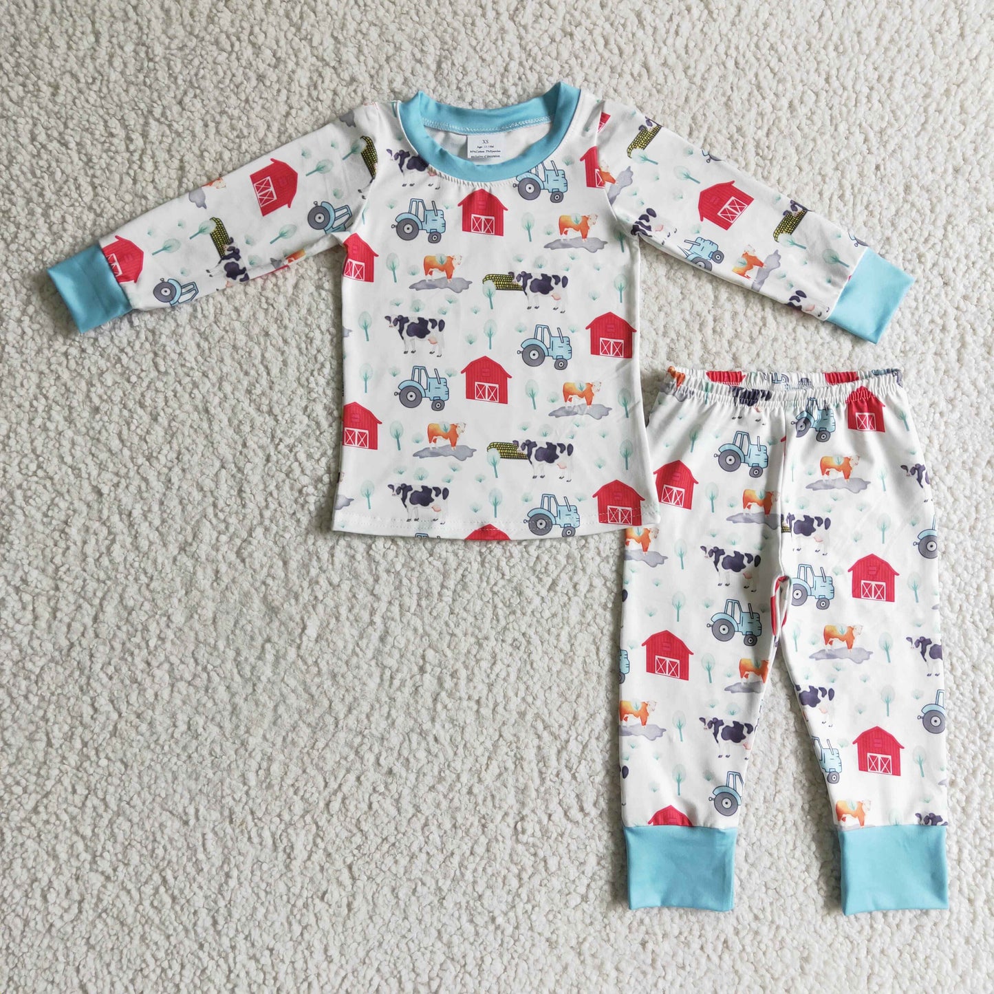 (Promotion)Boys farm print pajama clothes set BLP0103