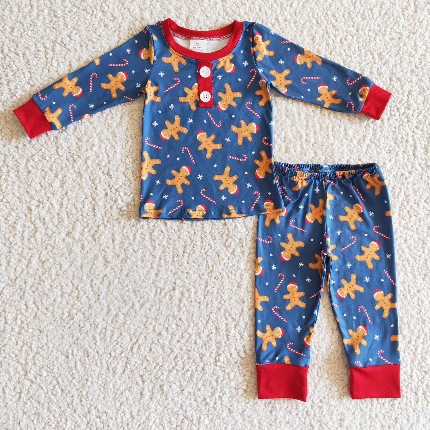 (Promotion)Boy gingerbread Chritmas pajama outfits BLP0134